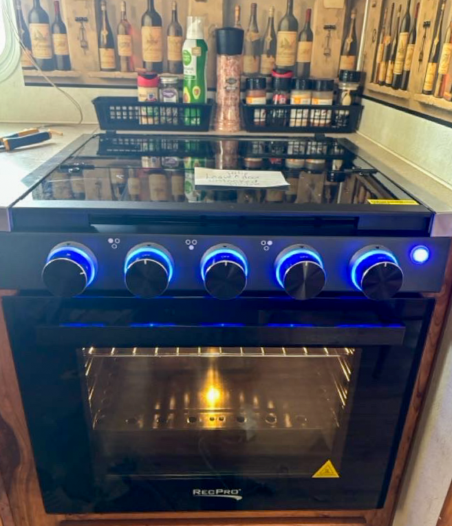 Completed RV appliance upgrade work